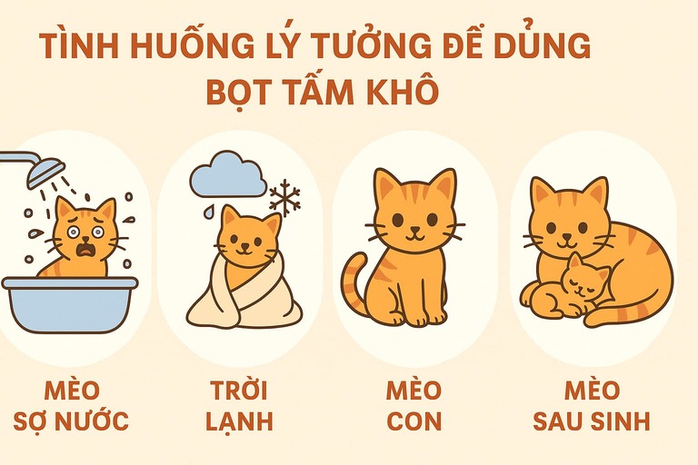 Cách Tắm Cho Mèo Sợ Nước & Khi Trời Lạnh: Review Sữa Tắm Khô Tốt Nhất