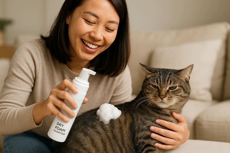 Tắm Khô Cho Mèo: Giải Pháp Làm Sạch Cho Mèo Bị Ốm & Sợ Nước