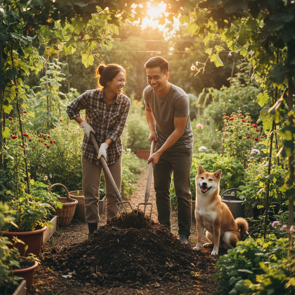 Đất Hữu Cơ Tự Làm: Compost An Toàn Cho Vườn Thú Cưng